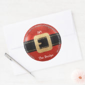 Sticker Rond Santa Clause arrive en ville (Enveloppe)