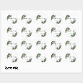 Sticker Rond Santa de Noël Evergreen (Feuille)
