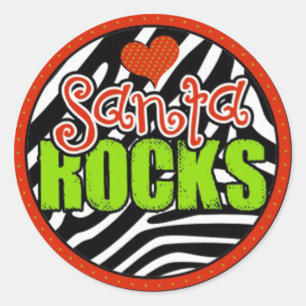 Sticker Rond santa déchire