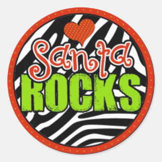 Sticker Rond santa déchire