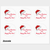Sticker Rond Santa Hat (Feuille)