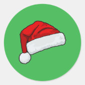 Sticker Rond Santa Hat (Devant)