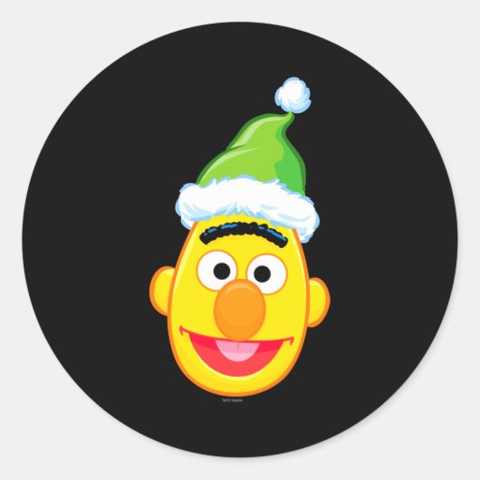 Sticker Rond Santa Hat Bert  (Devant)