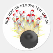 Sticker Rond Santa Hat Bowling GRÈVE Noël (Devant)