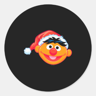 Sticker Rond Santa Hat Ernie 
