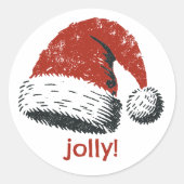 Sticker Rond Santa Hat Jolly (Devant)