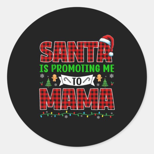Sticker Rond Santa Me Propose Comme Maman Noël Grossesse En Att (Devant)