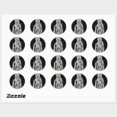 Sticker Rond Santa Muerte (Feuille)