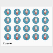 Sticker Rond Santa Pas de Fouine Noël (Feuille)