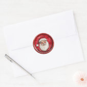 Sticker Rond Santa Red Christmas Faux Was (Enveloppe)