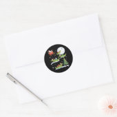 Sticker Rond Santa Sleigh Riding Alligator Christmas Funny Xmas (Enveloppe)