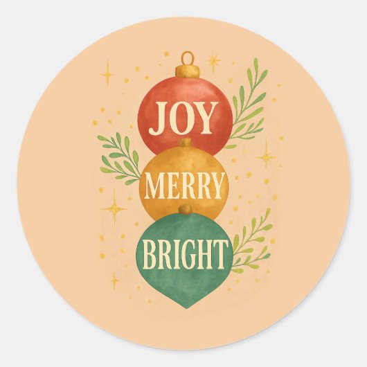 Sticker Rond Santa & Snowman Winter Scene – Festive Holiday  (Devant)