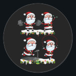 Sticker Rond Santa Weightlifting Christmas Gym Deadlift<br><div class="desc">Si vous aimez la forme physique, Toute personne qui aime l'haltérophilie, l'haltérophilie, l'entraînement de poids et d'haltérophilie est formidable avec cette tenue de fitness. soulever des poids, pousser et tirer à la salle de sport. Une chemise d'entraînement amusante. Si vous êtes un parent mais aussi pomper du fer par cette...</div>