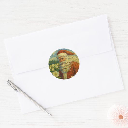 Sticker Rond SantaBloom (Enveloppe)