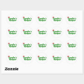 Sticker Rond Santas Helper Green (Feuille)