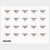Sticker Rond Santas Ho (Feuille)