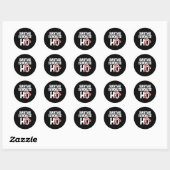 Sticker Rond Santas Ho favori (Feuille)