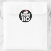 Sticker Rond Santas Ho favori (Sac)