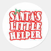 Sticker Rond Santas Little Helper (Devant)