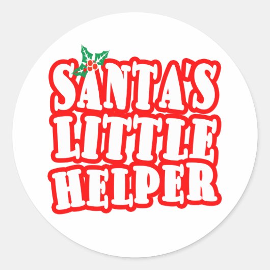Sticker Rond Santas Little Helper (Devant)