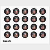 Sticker Rond Santas Tech Support_ Redémarrage de Noël Drôle _4 (Feuille)