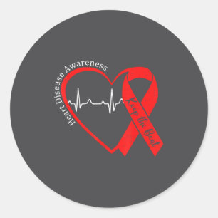 Sticker Rond Santé cardiaque Sensibilisation aux maladies cardi