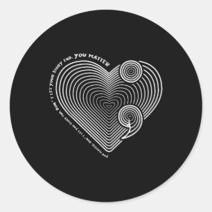 Sticker Rond Santé mentale Chemise Coeur-chemise Semi-colon Ant