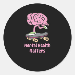 Sticker Rond Santé mentale des adultes S Vintage Cinema Design 