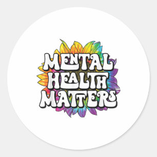 Sticker Rond Santé mentale S Maladie cérébrale Maîtrise en sant