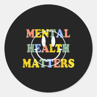 Sticker Rond Santé mentale S Maladie cérébrale Sensibilisation 