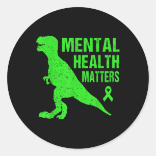 Sticker Rond Santé mentale S Santé mentale verte Sensibilisatio