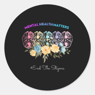 Sticker Rond Santé mentale S Sensibilisation à la maladie céréb