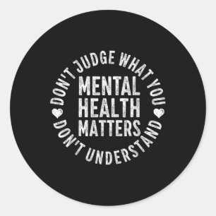 Sticker Rond Santé mentale S Sensibilisation à la santé mentale