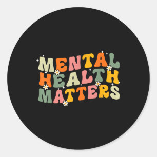 Sticker Rond Santé mentale super S Maladie cérébrale humaine Se