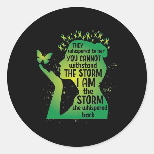 Sticker Rond Santé mentale verte (Devant)