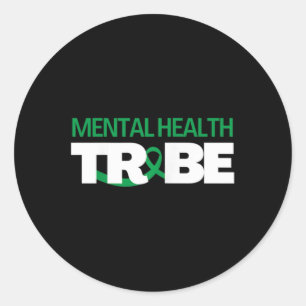 Sticker Rond Santé Sensibilisation à la santé mentale de la tri