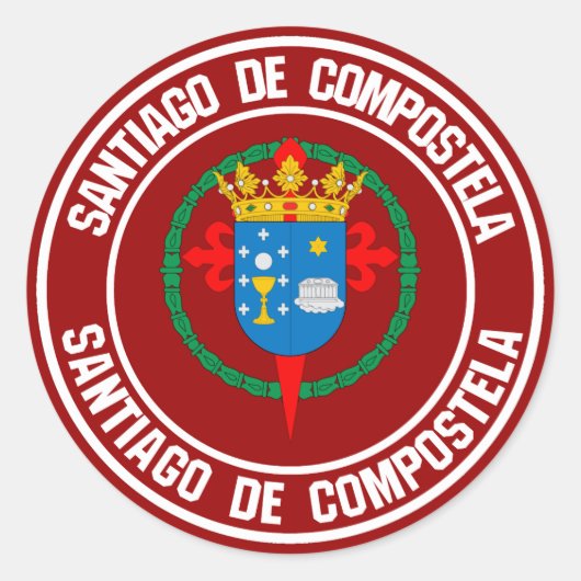 Sticker Rond Santiago de Compostela Round Emblem (Devant)