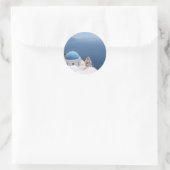 Sticker Rond Santorin (Sac)