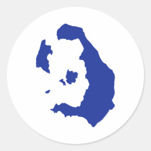 Sticker Rond Santorin