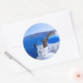 Sticker Rond Santorin (Enveloppe)