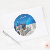 Sticker Rond Santorin Grèce (Enveloppe)
