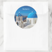 Sticker Rond Santorin Grèce (Sac)