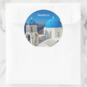 Sticker Rond Santorin Grèce Café Mug (Sac)