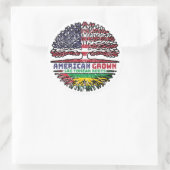Sticker Rond Sao Tome and Principe Sao Tomean American Tree (Sac)