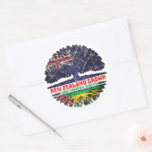 Sticker Rond Sao Tomé Principe Sao Tomé Nouvelle-Zélande Zealan (Enveloppe)