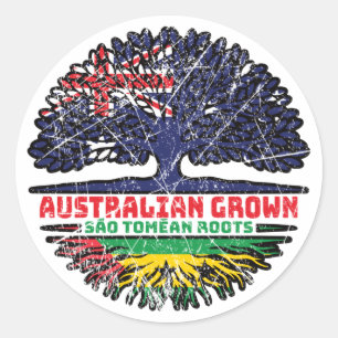 Sticker Rond Sao Tome Principe Sao Tomean Australie