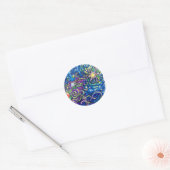 Sticker Rond Sapin de Noël Cosmique (Enveloppe)