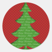 Sticker Rond Sapin de Noël - décalcomanie (Devant)