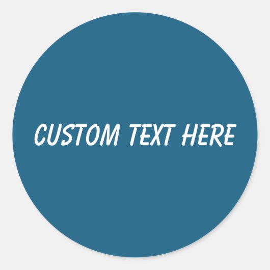 Sticker Rond Sapphire bleu simple couleur solide (Devant)