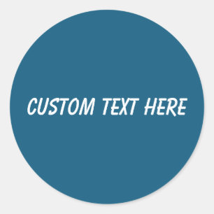 Sticker Rond Sapphire bleu simple couleur solide